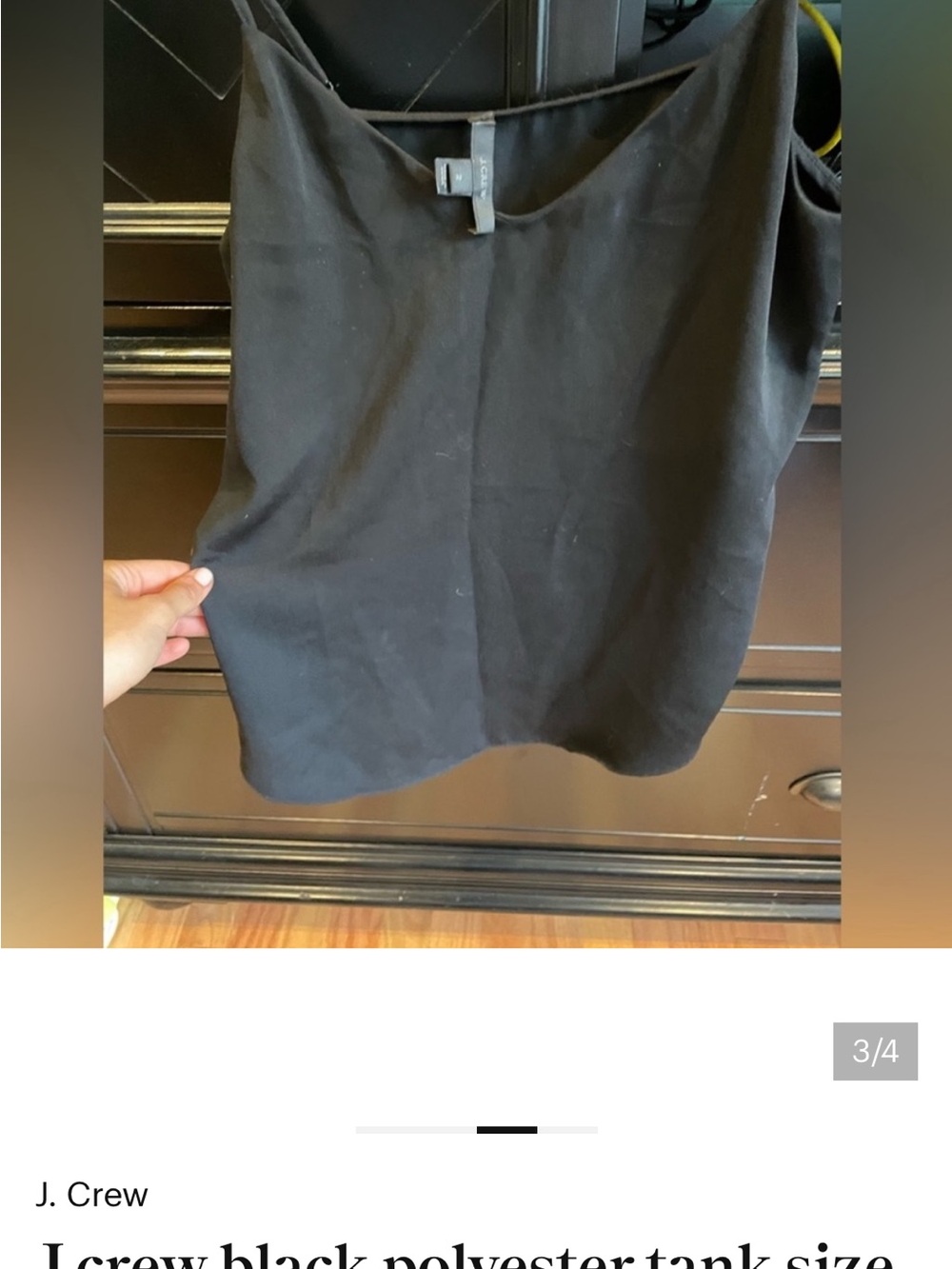 J. Crew Black Sleeveless Tank Top size 2
